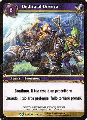 ILLIDAN 106 / 252 Dedito al Dovere non comune -NEAR MINT-