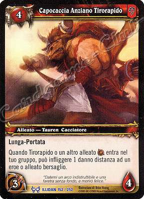 ILLIDAN 152 / 252 Capocaccia Anziano Tirorapido rara -NEAR MINT-