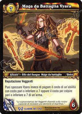 ILLIDAN 187 / 252 Maga da Battaglia Vyara rara -NEAR MINT-