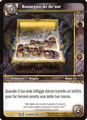 ILLIDAN 205 / 252 Sostegno di Ar'tor rara -NEAR MINT-