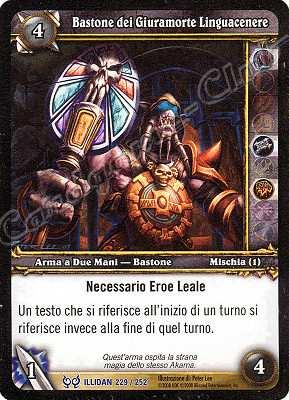 ILLIDAN 229 / 252 Bastone dei Giuramorte Linguacenere rara -NEAR MINT-