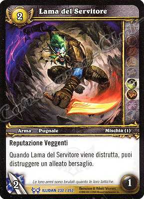 ILLIDAN 232 / 252 Lama del Servitore rara -NEAR MINT-