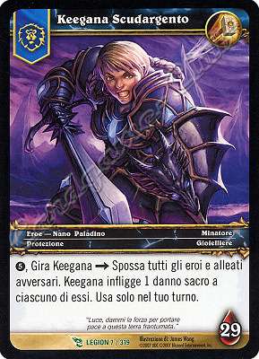 LEGION 007 / 319 Keegana Scudargento non comune -NEAR MINT-