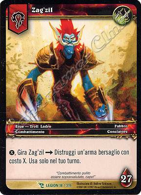 LEGION 018 / 319 Zag'zil non comune -NEAR MINT-