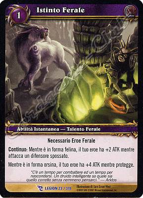 LEGION 023 / 319 Istinto Ferale rara -NEAR MINT-