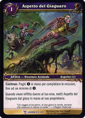 LEGION 031 / 319 Aspetto del Giaguaro rara -NEAR MINT-