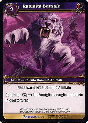 LEGION 032 / 319 Rapidita' Bestiale rara -NEAR MINT-