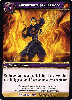 LEGION 047 / 319 Carburante per il Fuoco rara -NEAR MINT-