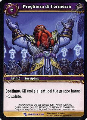 LEGION 074 / 319 Preghiera di Fermezza rara -NEAR MINT-