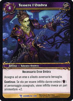LEGION 076 / 319 Tessere l'Ombra rara -NEAR MINT-