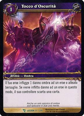 LEGION 077 / 319 Tocco d'Oscurita' non comune -NEAR MINT-
