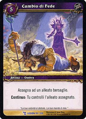 LEGION 078 / 319 Cambio di Fede rara -NEAR MINT-