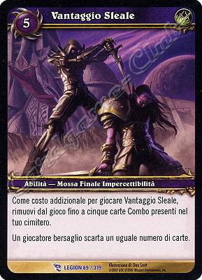 LEGION 089 / 319 Vantaggio Sleale rara -NEAR MINT-