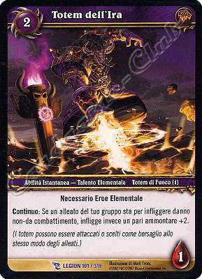LEGION 101 / 319 Totem dell'Ira rara -NEAR MINT-