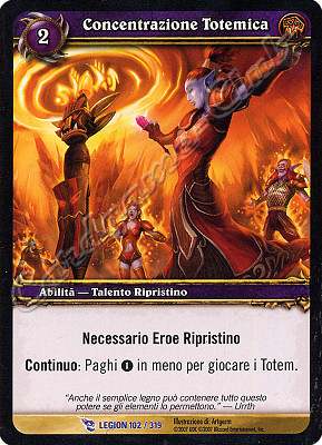 LEGION 102 / 319 Concentrazione Totemica rara -NEAR MINT-