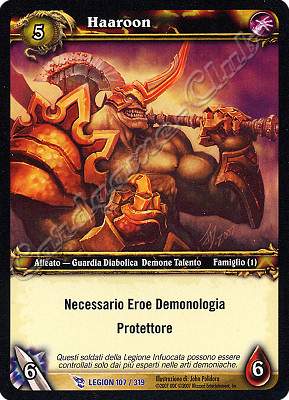 LEGION 107 / 319 Haaroon rara -NEAR MINT-