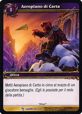 LEGION 130 / 319 Aeroplano di Carta rara -NEAR MINT-