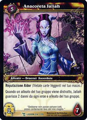 LEGION 214 / 319 Anacoreta Jaliah non comune -NEAR MINT-