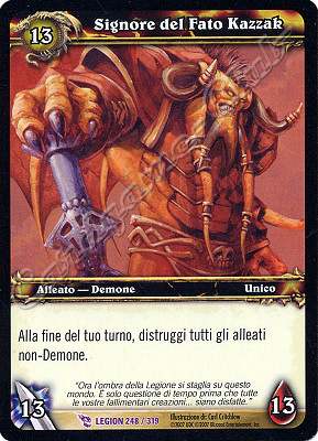 LEGION 248 / 319 Signore del Fato Kazzak epica -NEAR MINT-