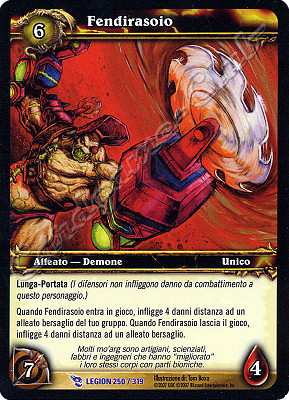 LEGION 250 / 319 Fendirasoio rara -NEAR MINT-