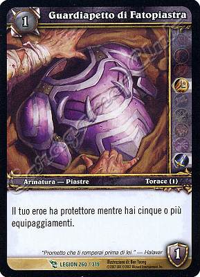 LEGION 260 / 319 Guardiapetto di Fatopiastra non comune -NEAR MINT-