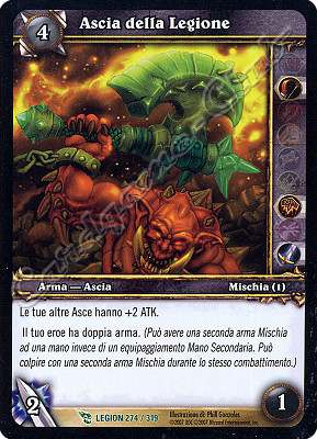 LEGION 274 / 319 Ascia della Legione non comune -NEAR MINT-