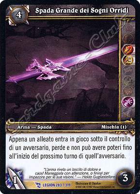 LEGION 283 / 319 Spada Grande dei Sogni Orridi rara -NEAR MINT-