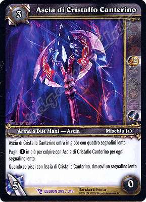 LEGION 289 / 319 Ascia di Cristallo Canterino epica -NEAR MINT-