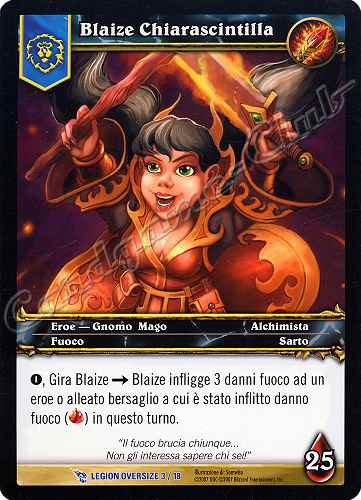 LEGION OVERSIZE 03/18 Blaize Chiarascintilla rara oversize -NEAR MINT-