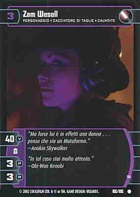 180 / 180 Zam Wesell B comune (IT) -NEAR MINT-