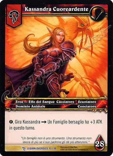 LEGION OVERSIZE 15/18 Kassandra Cuoreardente rara oversize -NEAR MINT-