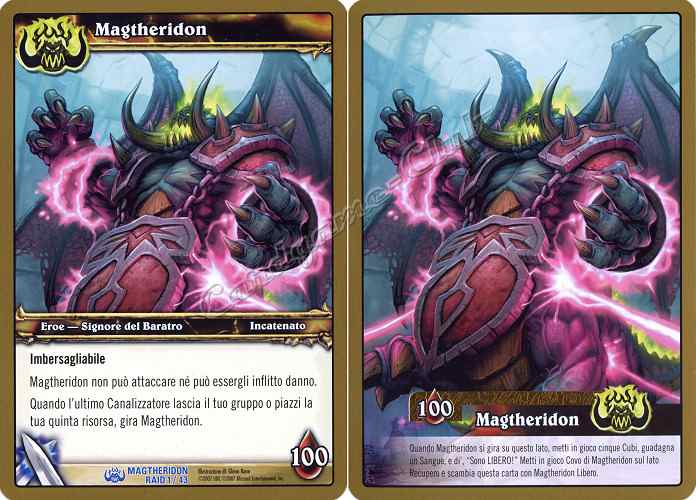 MAGTHERIDON RAID 01/43 Magtheridon-Incatenato rara oversize -NEAR MINT-