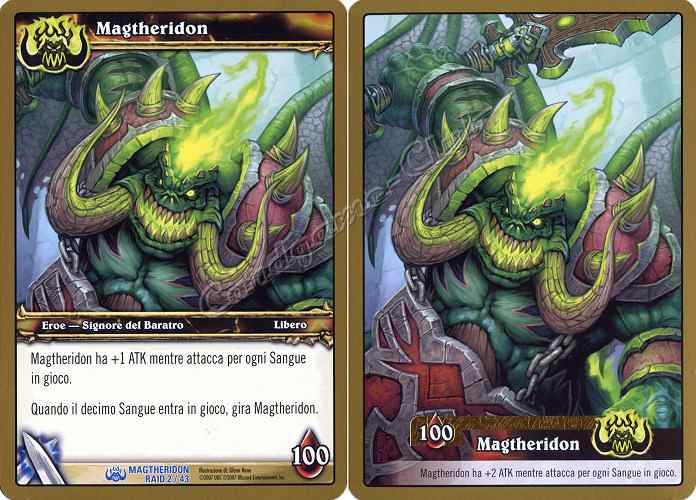 MAGTHERIDON RAID 02/43 Magtheridon-Libero rara oversize -NEAR MINT-