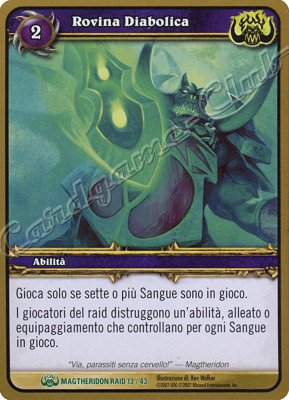 MAGTHERIDON RAID 13/43 Rovina Diabolica non comune -NEAR MINT-