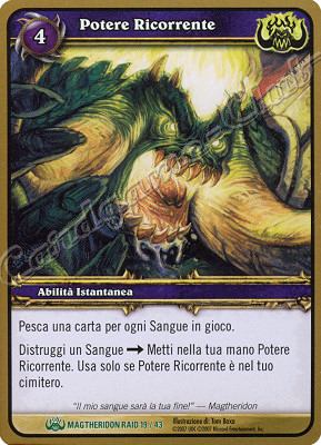 MAGTHERIDON RAID 19/43 Potere Ricorrente non comune -NEAR MINT-