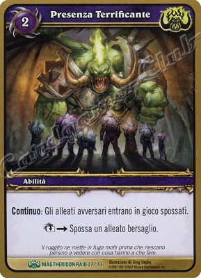 MAGTHERIDON RAID 27/43 Presenza Terrificante non comune -NEAR MINT-