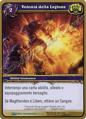 MAGTHERIDON RAID 32/43 Volonta' della Legione non comune -NEAR MINT-