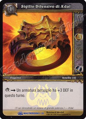 MAGTHERIDON 08/20 Sigillo Difensivo di A'dal rara foil -NEAR MINT-