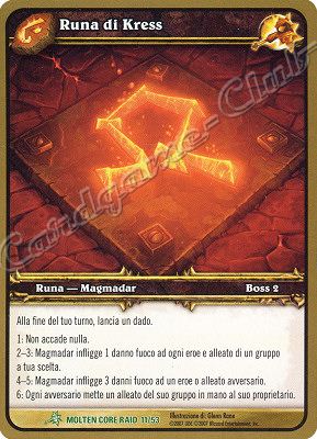 MOLTEN CORE RAID 11/53 Runa di Kress non comune -NEAR MINT-