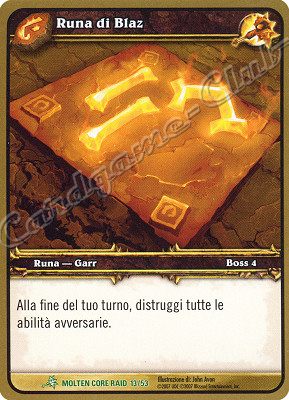 MOLTEN CORE RAID 13/53 Runa di Blaz non comune -NEAR MINT-