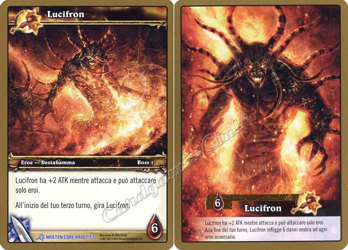 MOLTEN CORE RAID 01/53 Lucifron rara oversize -NEAR MINT-