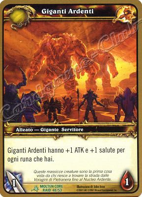 MOLTEN CORE RAID 40/53 Giganti Ardenti non comune -NEAR MINT-