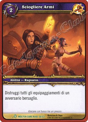 MOLTEN CORE RAID 50/53 Sciogliere Armi non comune -NEAR MINT-