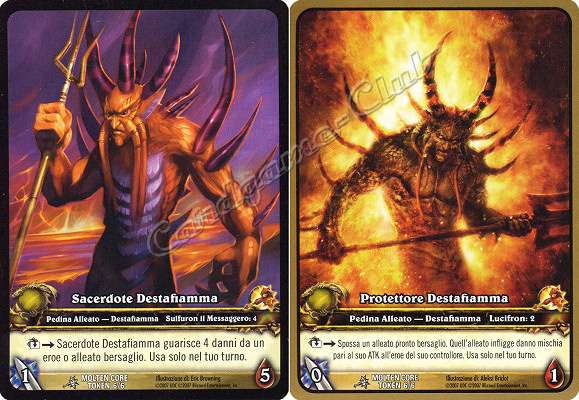 MOLTEN CORE TOKEN 6/6 Sacerdote Destafiamma/Protettore Destafiamma comune -NEAR MINT-