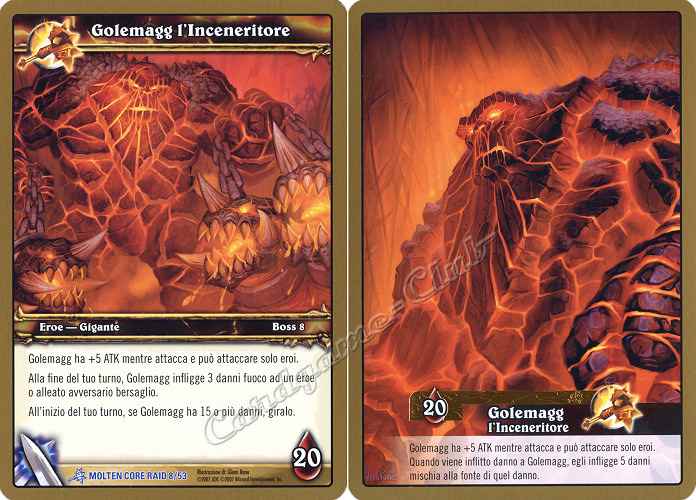 MOLTEN CORE RAID 08/53 Golemagg l'Inceneritore rara oversize -NEAR MINT-