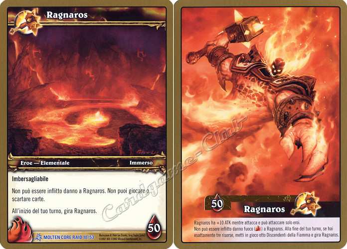 MOLTEN CORE RAID 10/53 Ragnaros rara oversize -NEAR MINT-