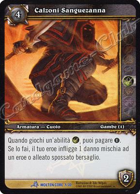 MOLTEN CORE 01/30 Calzoni Sanguezanna rara foil -NEAR MINT-