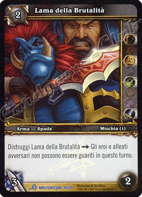 MOLTEN CORE 19/30 Lama della Brutalita' rara foil -NEAR MINT-