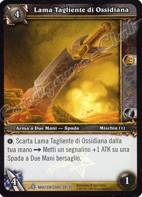 MOLTEN CORE 24/30 Lama Tagliente di Ossidiana rara foil -NEAR MINT-