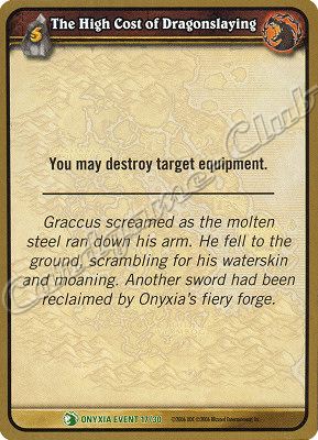 ONYXIA EVENT 17/30 The High Cost of Dragonslaying non comune -NEAR MINT-